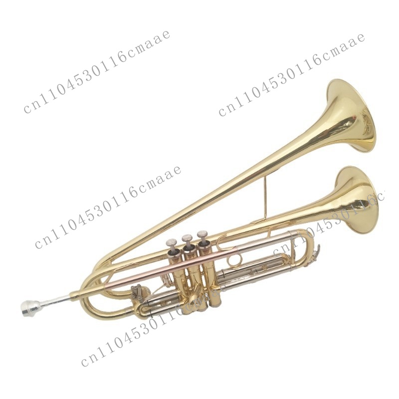Musical Instrument Manufacturers - Trompeta de Doble Trompa de Latón,