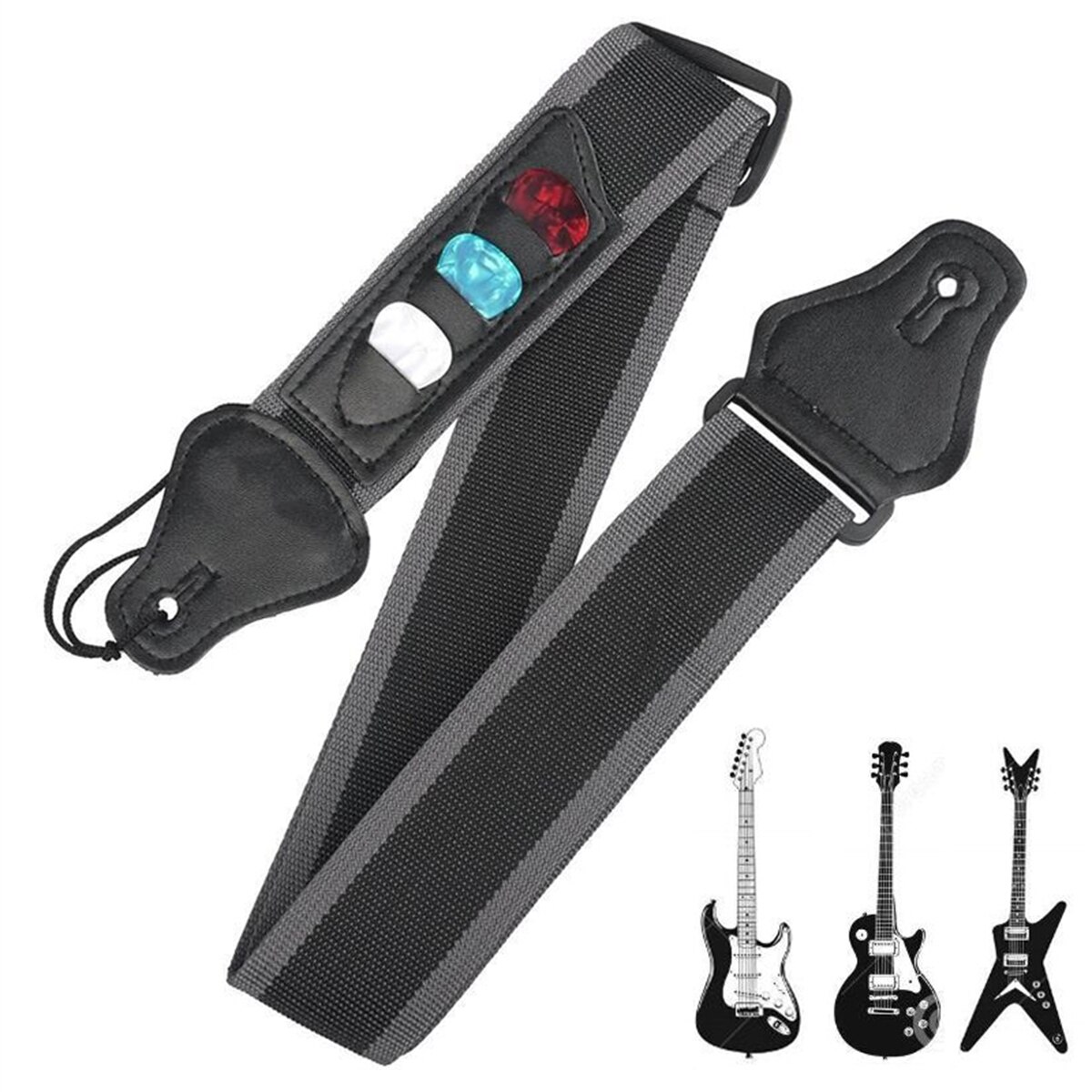 Musical Instrument Band - Correa de guitarra eléctrica ajustable con