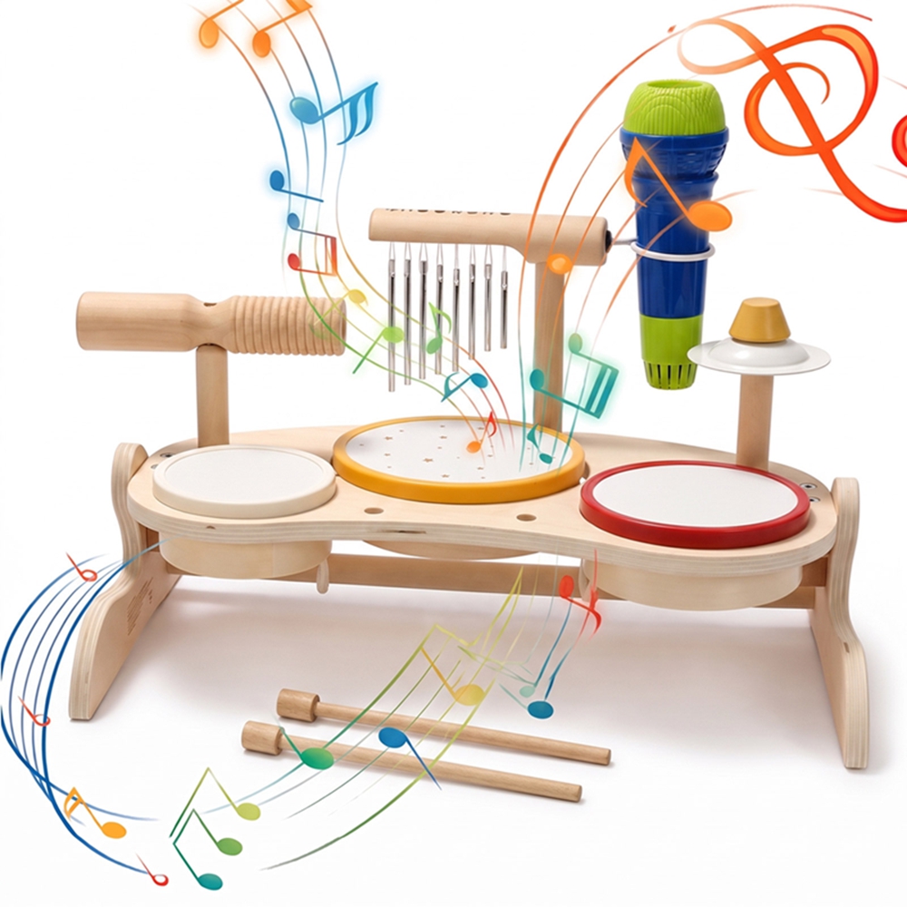 Musical Instrument Manufacturers - Juego de Tambores de Madera para