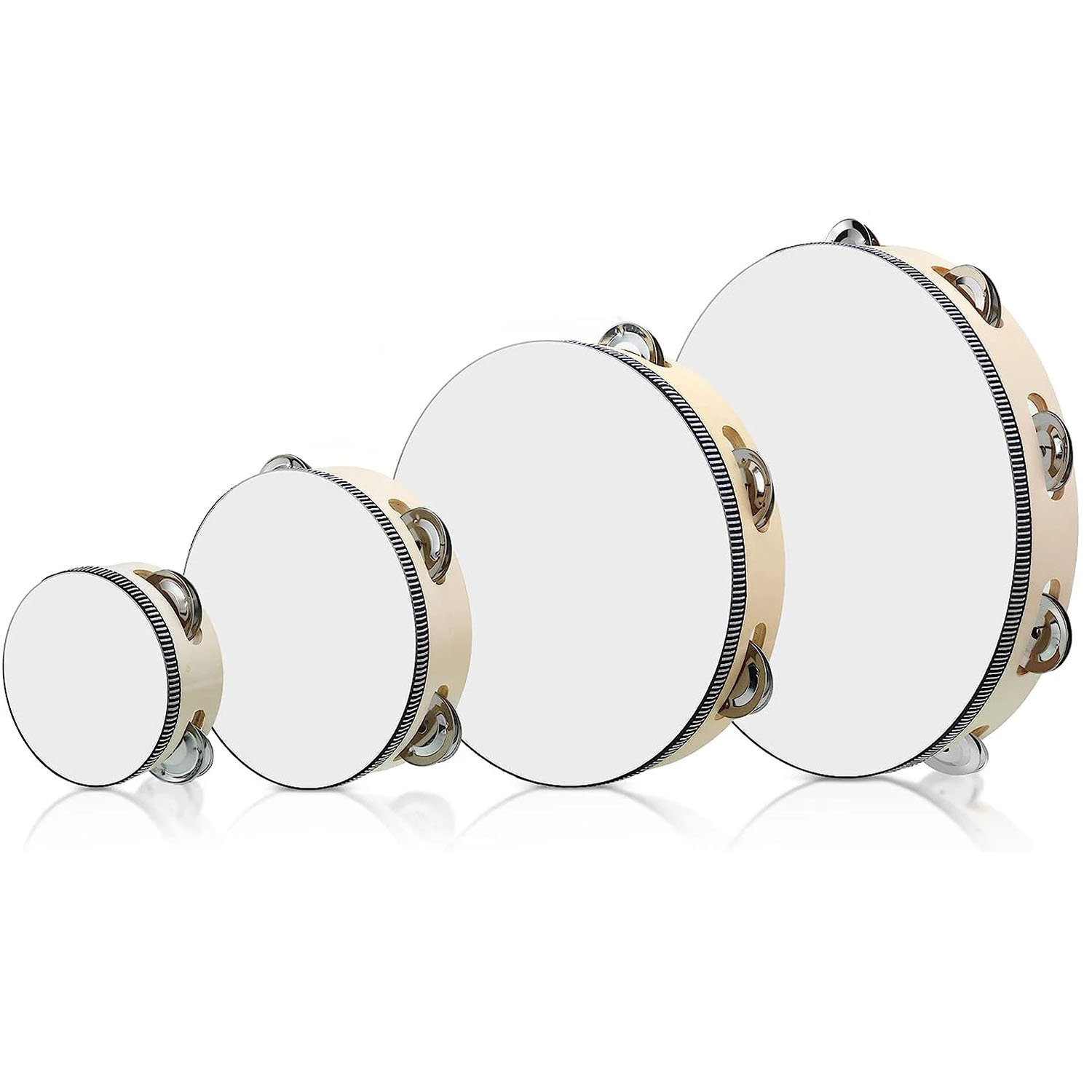 Musical Instrument Band - Pandereta de madera Miwayer con cascabeles