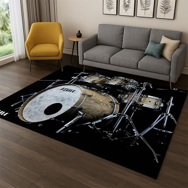 Musical Instruments Cartoon - Alfombra para Instrumentos Musicales, Batería, para