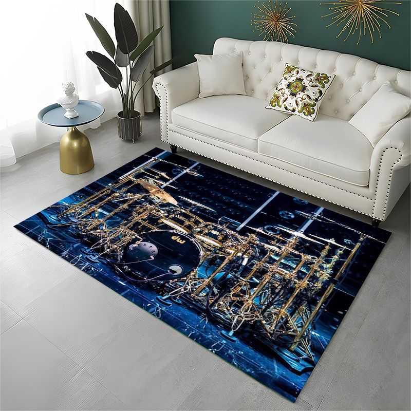 Musical Instruments Cartoon - Alfombra Grande Antideslizante y Duradera con