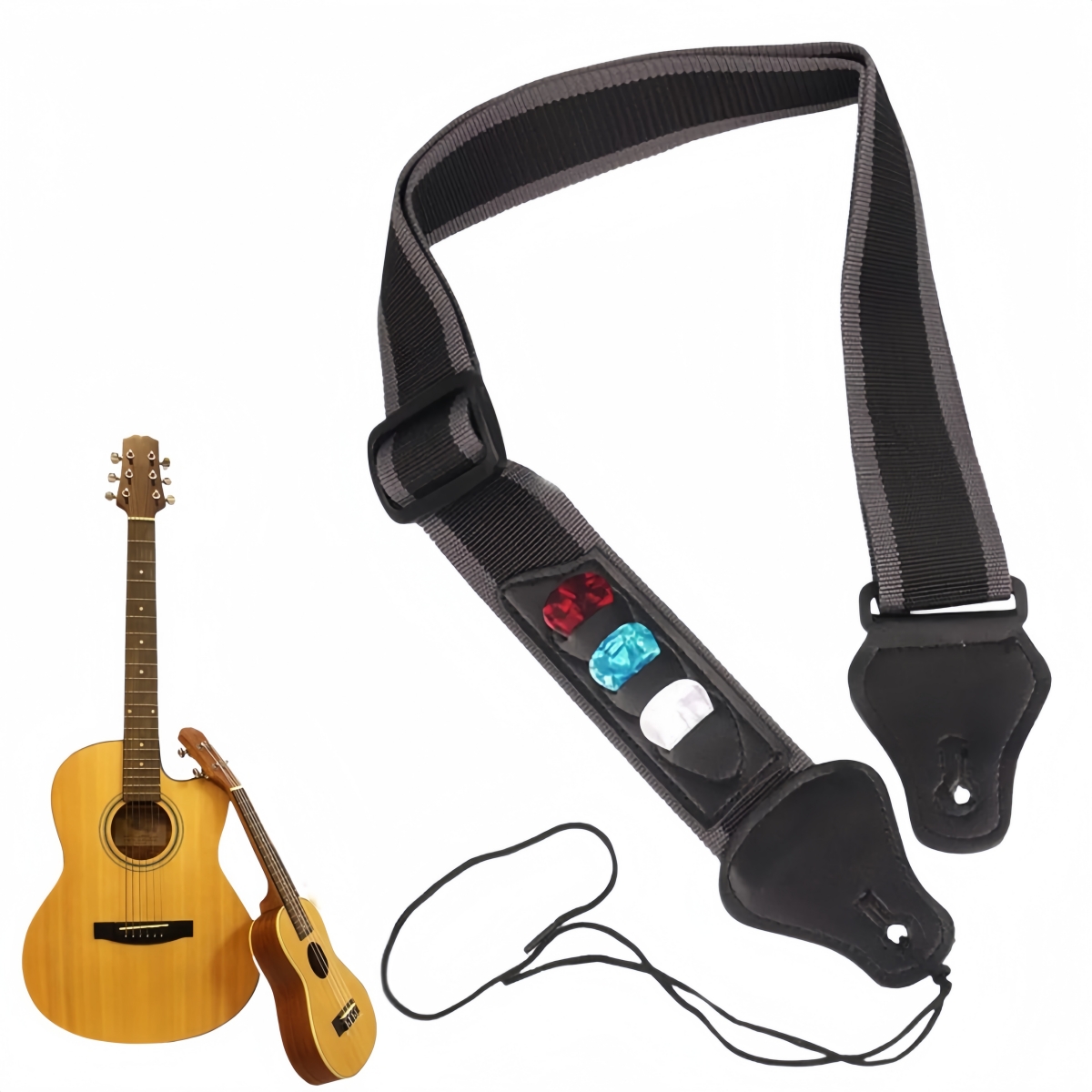 Correa de guitarra de cuero PU - Musical Instrument Band reseña y precio