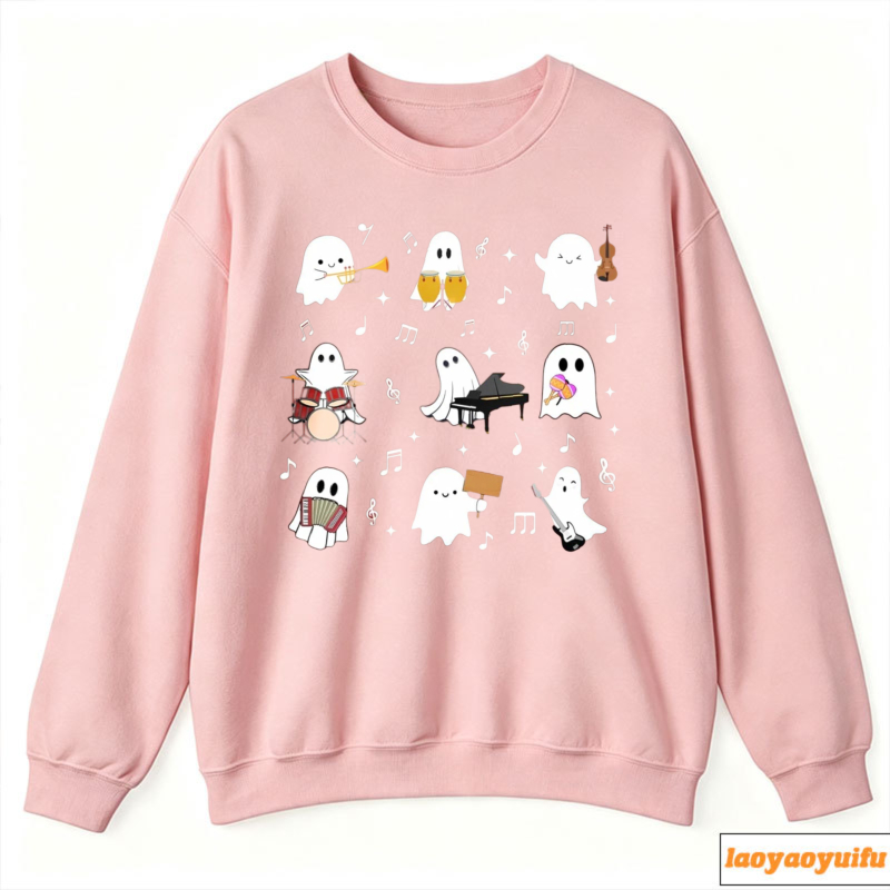 Sudadera de manga larga con di - Musical Instruments Cartoon reseña y precio