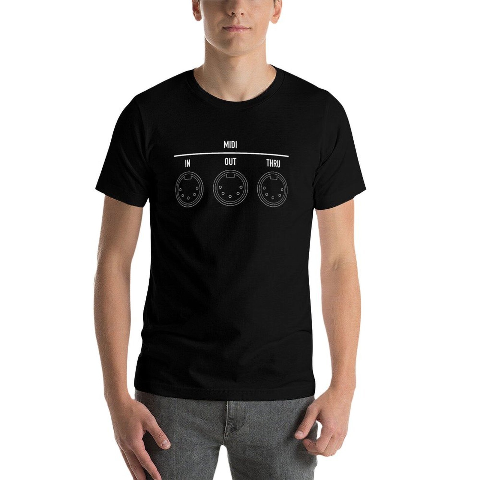 Camiseta blanca con motivos de - Musical Instrument Digital Interface (Midi) reseña y precio