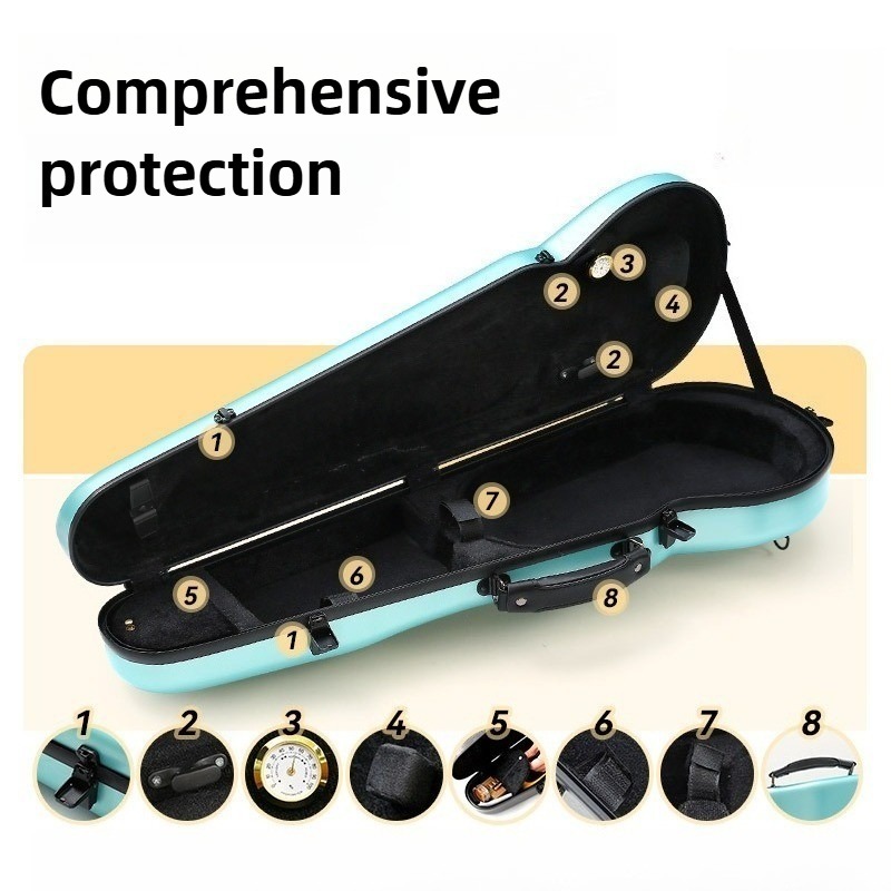 Estuche de violín de fibra de  - Musical Instrument Bag reseña y precio