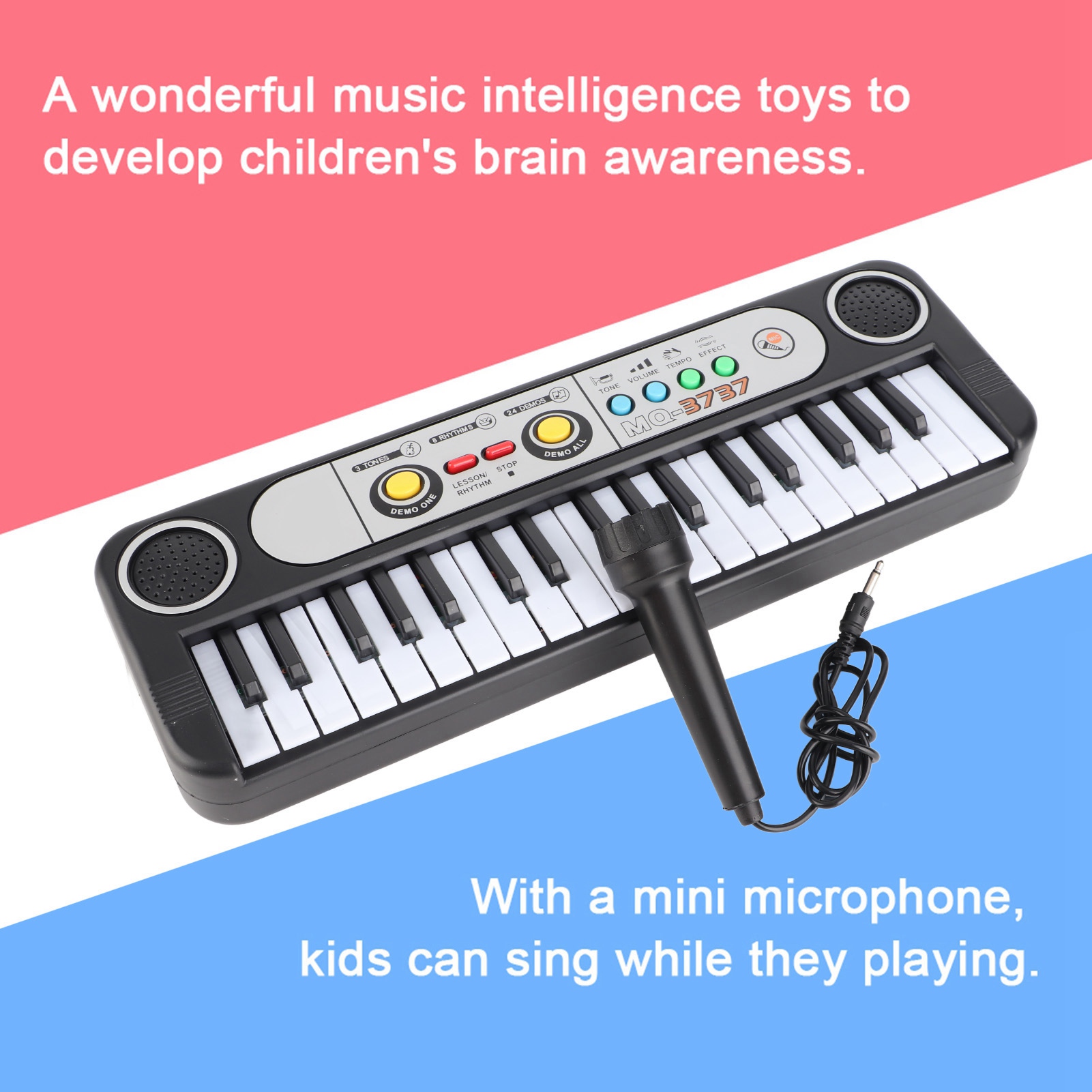 Piano Digital Eléctrico de 37  - Musical Instrument Gif reseña y precio