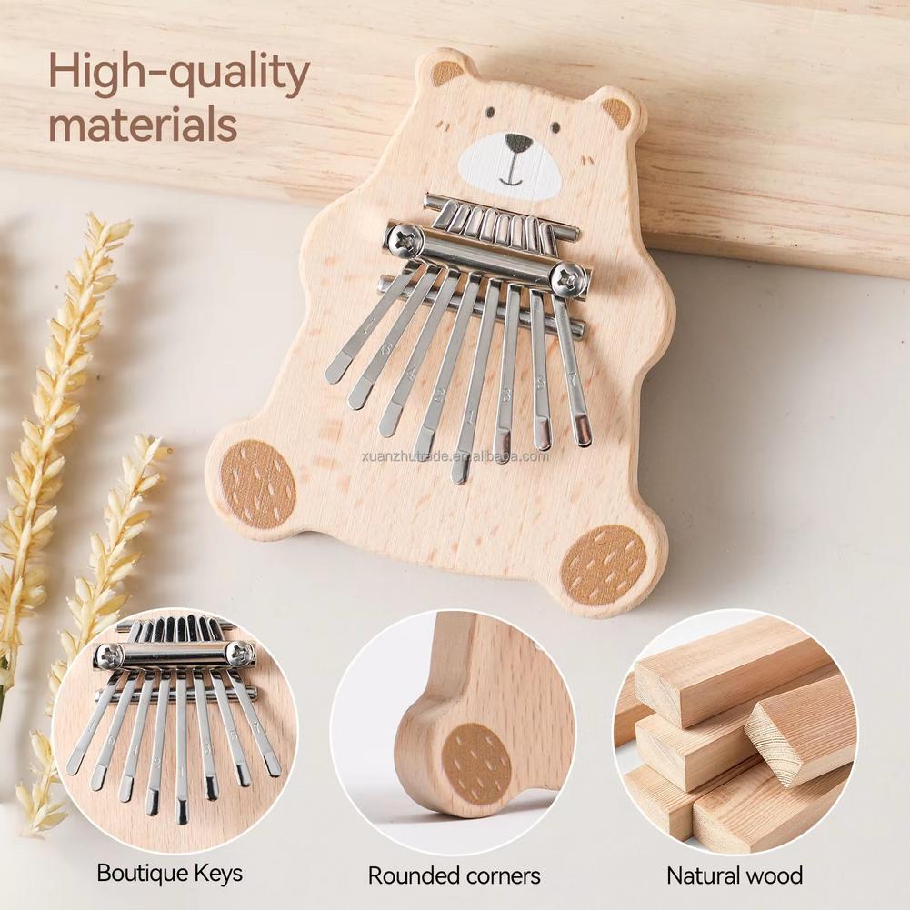 Mini Kalimba de 8 Teclas, Pian - Musical Instruments Cartoon reseña y precio