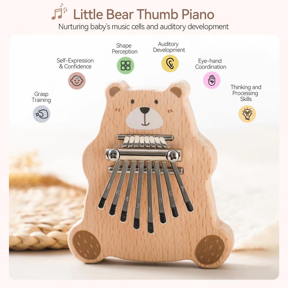 Mini Kalimba de 8 Teclas, Pian - Musical Instruments Cartoon reseña y precio