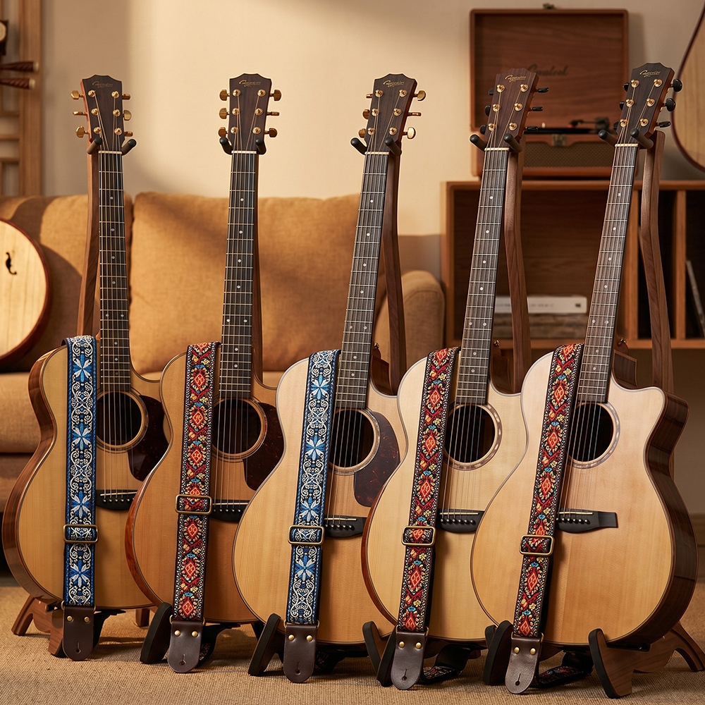 Correa de guitarra bordada con - Musical Instrument In English reseña y precio