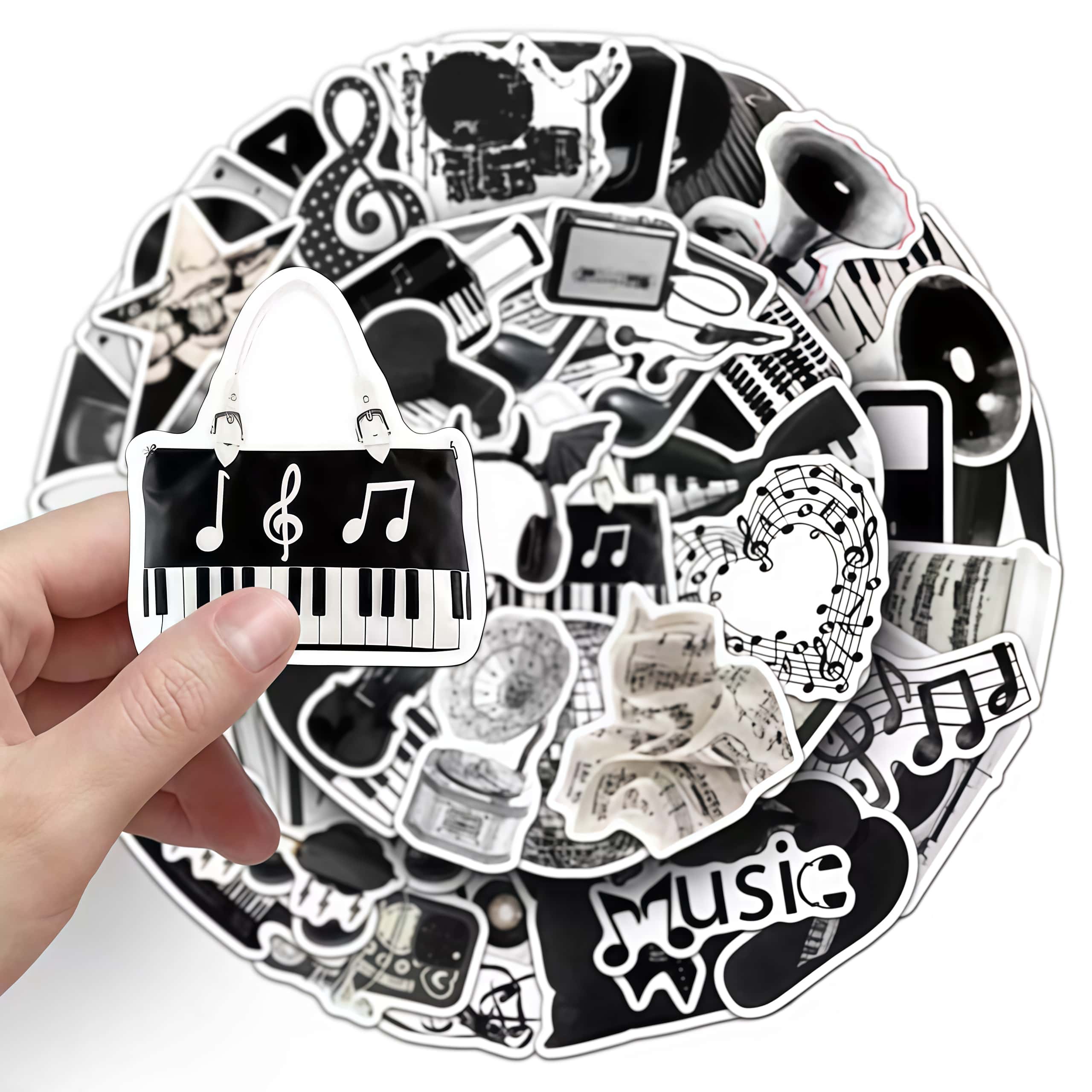 50 pegatinas de instrumentos m - Musical Instrument Gif reseña y precio
